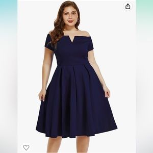 Navy Vintage style dress xl